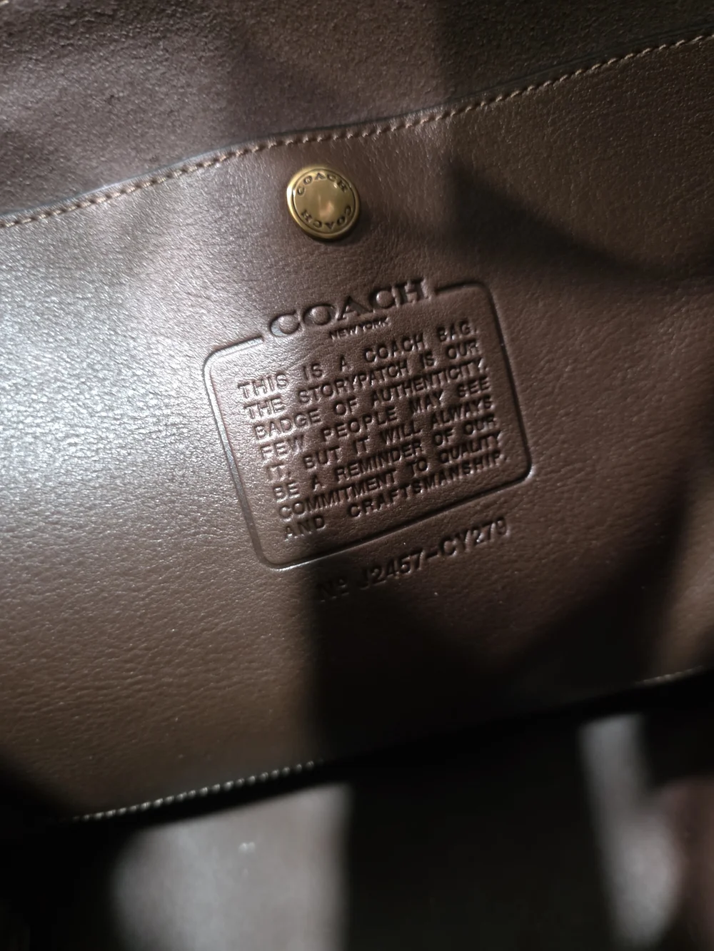 Coach Brown Leather Backpack with Front Pockets